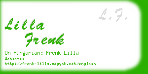 lilla frenk business card